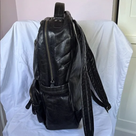 Frye Logan Black Leather Backpack - Picture 9 of 13